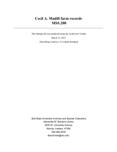 Cecil A. Madill farm records MSS.200