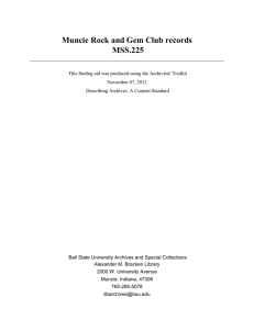 Muncie Rock and Gem Club records MSS.225