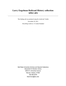 Larry Engelman Railroad History collection SPEC.051