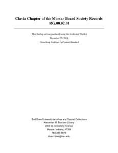 Clavia Chapter of the Mortar Board Society Records RG.00.02.01