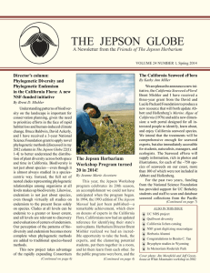 THE  JEPSON  GLOBE Friends of The Jepson Herbarium
