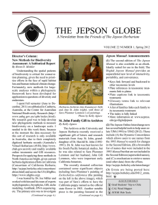 THE  JEPSON  GLOBE Friends of The Jepson Herbarium Jepson Manual