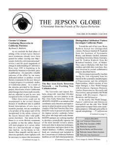 THE  JEPSON  GLOBE Friends of The Jepson Herbarium
