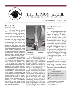 THE  JEPSON  GLOBE Friends of The Jepson Herbarium  Director’s Column