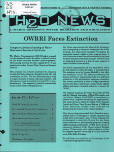 I OWRRI Faces Extinction S