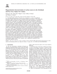 Biogeochemical characterization of carbon sources in the Strickland