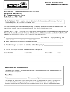 Personal Reference Form For Graduate School Admission
