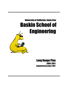 Baskin School of Engineering  Long Range Plan
