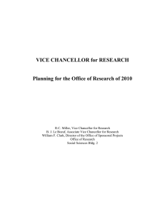 VICE CHANCELLOR for RESEARCH