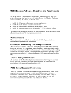 UCSC Bachelor’s Degree Objectives and Requirements
