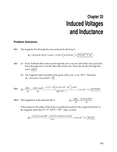 Induced Voltages and Inductance Chapter 20 ( )