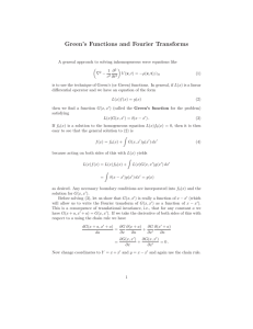 Green’s Functions and Fourier Transforms