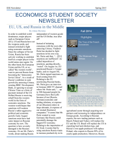 ECONOMICS STUDENT SOCIETY NEWSLETTER  EU, US, and Russia in the Middle