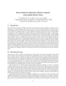Source-Indexed Migration Velocity Analysis with Global Passive Data