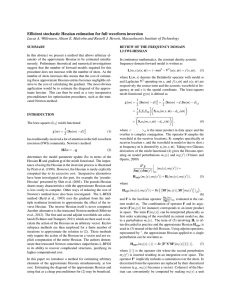 Efficient stochastic Hessian estimation for full waveform inversion