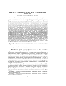 REAL-TIME ENSEMBLE CONTROL WITH REDUCED-ORDER MODELING