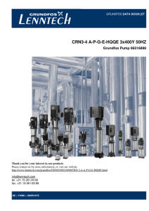 CRN3-4 A-P-G-E-HQQE 3x400Y 50HZ Grundfos Pump 96516898