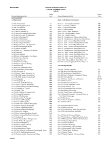 University of California Santa Cruz COURSE MATERIALS FEES 2005-06 ARTS DIVISION