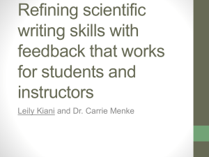 Refining scientific writing skills with feedback that works for students and