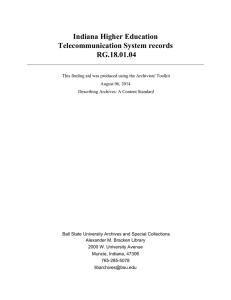 Indiana Higher Education Telecommunication System records RG.18.01.04