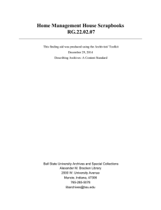 Home Management House Scrapbooks RG.22.02.07