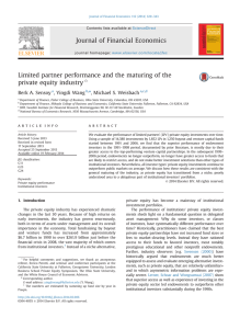 Limited partner performance and the maturing of the private equity industry