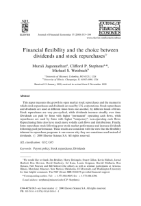 Financial #exibility and the choice between dividends and stock repurchases *