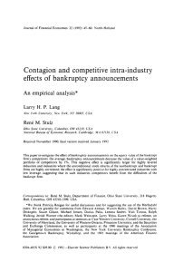 Contagion  and  competitive  intra-industry