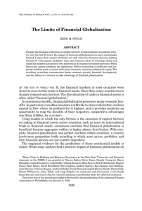 The Limits of Financial Globalization REN ´ E M. STULZ ABSTRACT