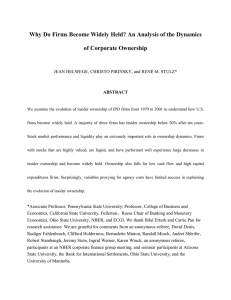 Why Do Firms Become Widely Held? An Analysis of the... of Corporate Ownership JEAN HELWEGE, CHRISTO PIRINSKY, and RENÉ M. STULZ*