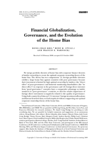 Financial Globalization, Governance, and the Evolution of the Home Bias