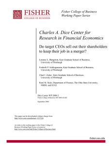 Charles A. Dice Center for Research in Financial Economics