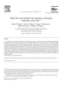 Order flow and exchange rate dynamics in electronic brokerage system data