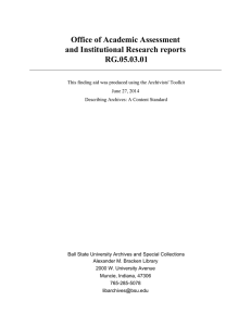 Office of Academic Assessment and Institutional Research reports RG.05.03.01