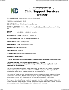 Child Support Services Trainer