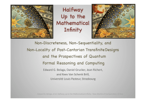 Halfway! Up to the! Mathematical! Infinity