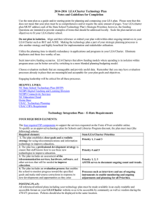 2014-2016  LEA/Charter Technology Plan Notes and Guidelines for Completion