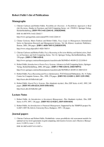 Robert Full´er’s list of Publications Monographs