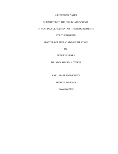 A RESEARCH PAPER SUBMITTED TO THE GRADUATE SCHOOL FOR THE DEGREE