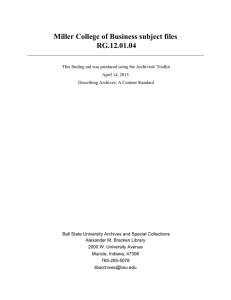Miller College of Business subject files RG.12.01.04