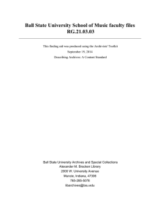 Ball State University School of Music faculty files RG.21.03.03