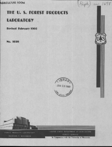 TUE U. S. FOREST PRODUCTS LAPORATCRY Revised February 1%0 \IN R A &#34;pi_