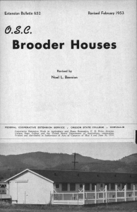Brooder Houses O.S.C. i Extension Bulletin 652