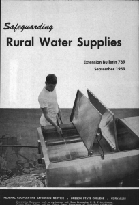 Rural Water V Supplies SaieledialdeN9 ; Extension Bulletin 789