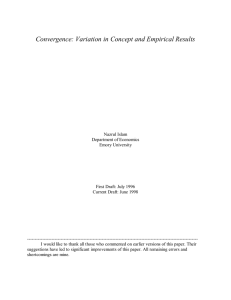 Convergence: Variation in Concept and Empirical Results