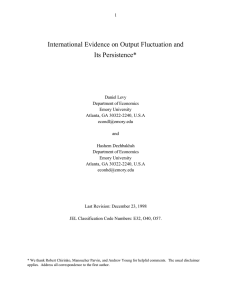 International Evidence on Output Fluctuation and Its Persistence*