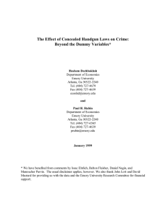 The Effect of Concealed Handgun Laws on Crime: