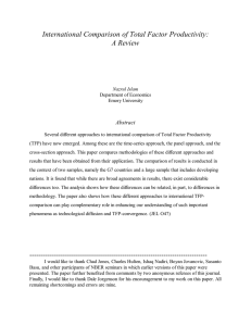 International Comparison of Total Factor Productivity: A Review Abstract