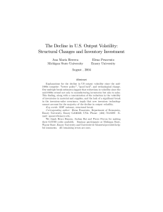 The Decline in U.S. Output Volatility: Structural Changes and Inventory Investment