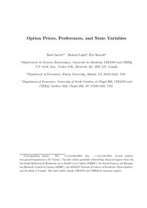 Option Prices, Preferences, and State Variables
